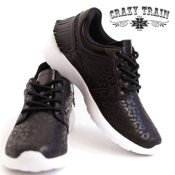 Leopard running shoes with fringe back - Picture 9 of 10